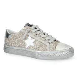 Fashion ALIVE - CHUNKY GLITTER SILVER Low Tops
