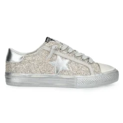 Fashion ALIVE - CHUNKY GLITTER SILVER Low Tops