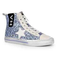 Cheap ALIVE HIGH - BLUE GLITTER High Tops