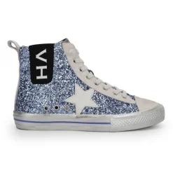 Cheap ALIVE HIGH - BLUE GLITTER High Tops
