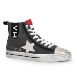 Discount ALIVE HIGH - GREY CANVAS High Tops