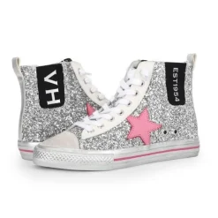 Fashion ALIVE HIGH - SILVER GLITTER MULTI High Tops