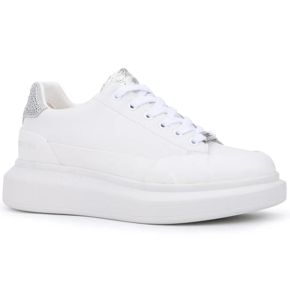 New ANGELA- WHITE RHINESTONES Low Tops