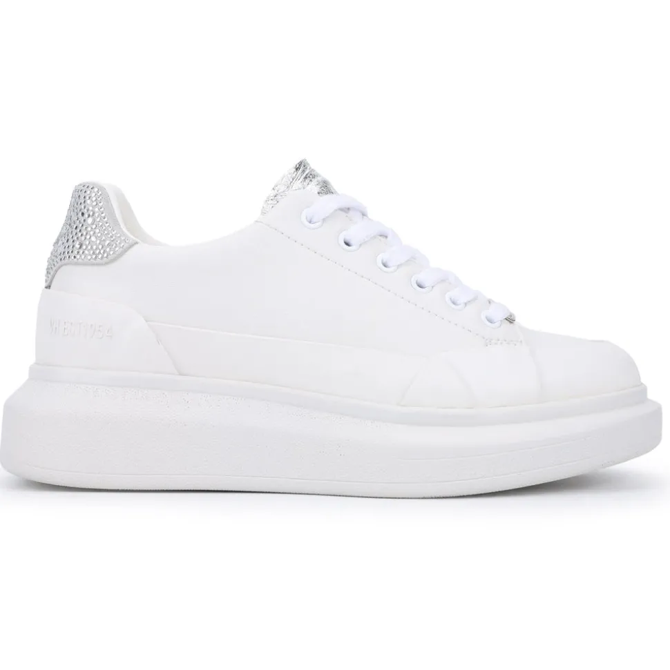 New ANGELA- WHITE RHINESTONES Low Tops