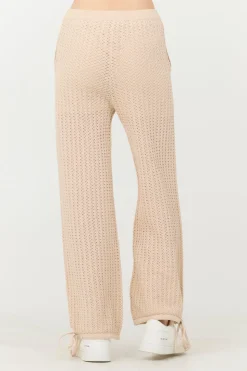 Outlet Bali Beige Open Crochet Tie Pants All Bottoms