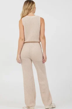Outlet Bali Beige Open Crochet Tie Pants All Bottoms