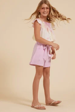 Cheap Belted Button Up Shorts Kids Kids Bottoms
