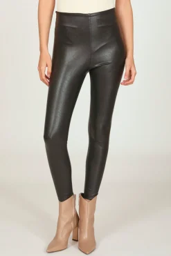 Clearance Black Faux Leather Legging All Bottoms