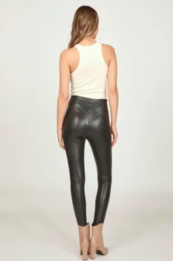 Clearance Black Faux Leather Legging All Bottoms