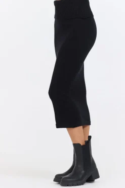 Best Black Knit Midi Skirt Skirts|Dresses