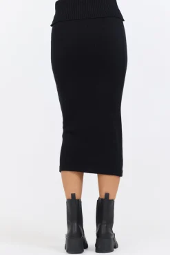 Best Black Knit Midi Skirt Skirts|Dresses