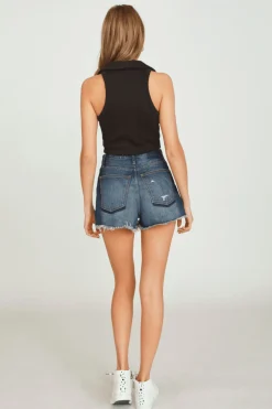 Hot Black Knit Polo Tank Top All Tops|Tanks