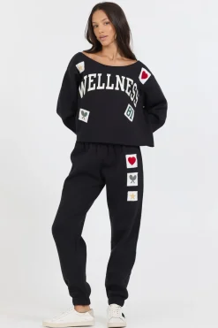 New Black Novelty Patch G/D Off Jogger Joggers