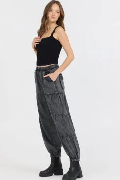 Fashion Black Rib Knit Corset Top All Tops