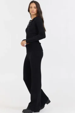 Discount Black Slim Fit Knit Zip Up All Tops|Sweaters