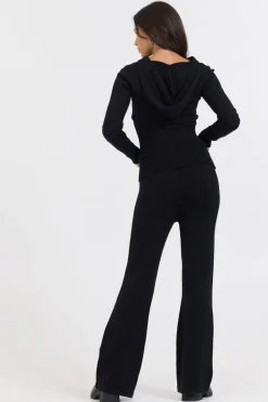 Discount Black Slim Fit Knit Zip Up All Tops|Sweaters