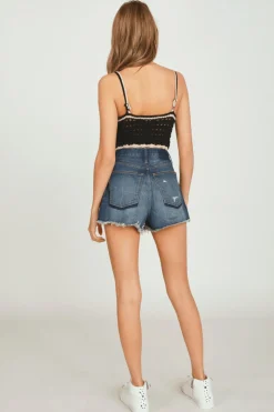 Sale Black Sweater Crochet Tank All Tops|Tanks