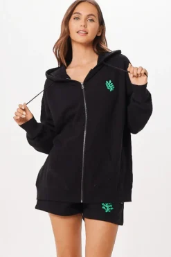 Clearance Black Tulum Jet Setter Surf Wash Zip Up All Tops|Sweatshirts