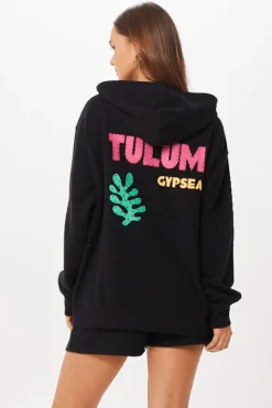 Clearance Black Tulum Jet Setter Surf Wash Zip Up All Tops|Sweatshirts
