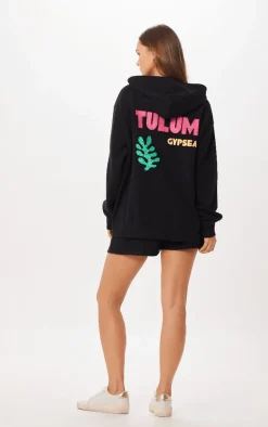 Clearance Black Tulum Jet Setter Surf Wash Zip Up All Tops|Sweatshirts