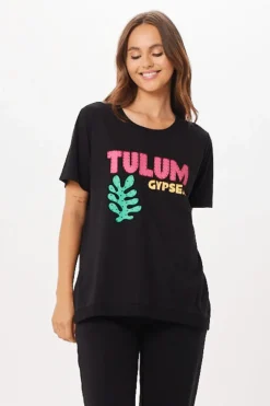 New Black Tulum Jet Setter T-Shirt All Tops