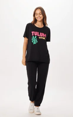 New Black Tulum Jet Setter T-Shirt All Tops