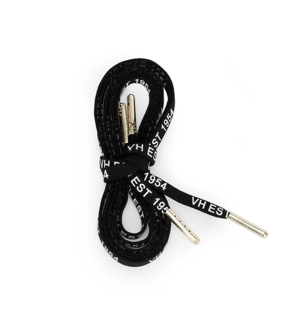Cheap BLACK WHITE GOLD TIP LACES Shoe Laces