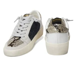 New BONNIE WHITE SNAKE MULTI Low Tops