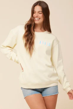 Cheap Bridesmaid Lemon Surf Wash Crewneck Sweatshirt All Tops