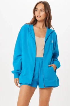 Best Sale Bright Blue St. Tropez Jet Setter Surf Wash Zip Up All Tops|Sweatshirts