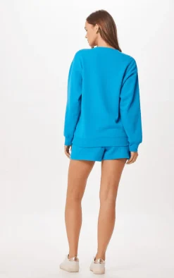 Cheap Bright Blue St. Tropez Jet Setter Surf Wash Crewneck All Tops|Sweatshirts