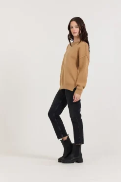 Fashion Camel/Red/Ivory Love Sweater All Tops|Sweaters