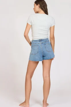 Store Camp Malibu Harbor Grey Rib Hacci Cropped Tee All Tops