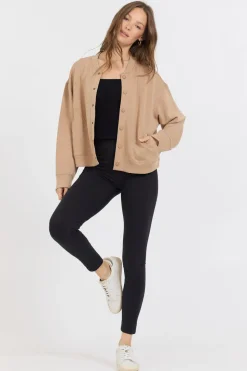 Flash Sale Caramel Heavy Cloud Fleece Bomber Jacket All Tops|Sweatshirts