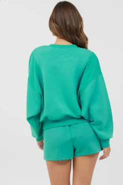Discount Caribbean Turquoise Cloud Fleece Crewneck All Tops|Hoodies