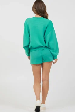 Discount Caribbean Turquoise Cloud Fleece Crewneck All Tops|Hoodies