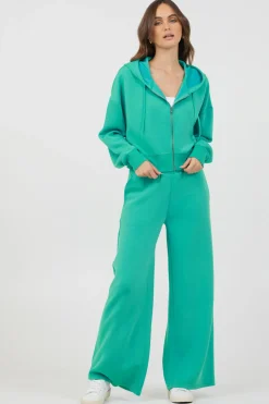 Flash Sale Caribbean Turquoise Cloud Fleece Zip Up All Tops|Hoodies