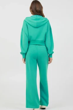 Flash Sale Caribbean Turquoise Cloud Fleece Zip Up All Tops|Hoodies