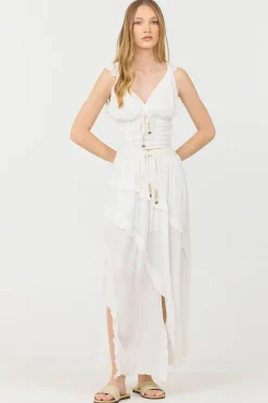 Best Clean White Rayon Crinkle Flutter Sleeve Top All Tops