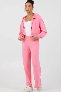 Best Sale Coastal Coral Cloud Fleece Zip Up All Tops|Hoodies