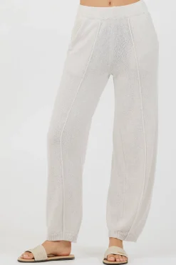 Cheap Coconut Relaxed Rib Knit Pants All Bottoms
