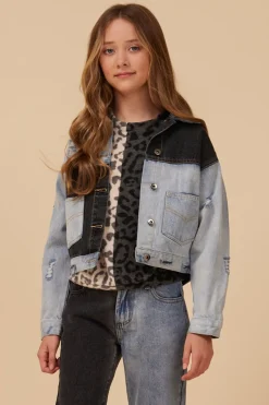 Sale COLORBLOCKED DENIM JACKET Kids Kids Tops