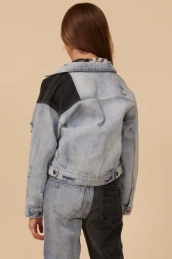 Sale COLORBLOCKED DENIM JACKET Kids Kids Tops