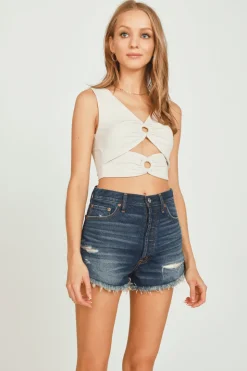 Hot Cream Double Ring Tank All Tops|Tanks