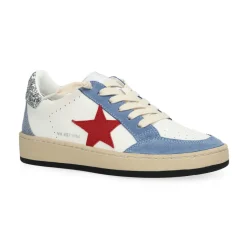 Online DENISSE 25 - BLUE/RED/SILVER GLITTER Low Tops