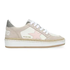Cheap DENISSE 29 - RAFFIA/PINK/SILVER Low Tops