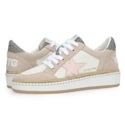 Cheap DENISSE 29 - RAFFIA/PINK/SILVER Low Tops