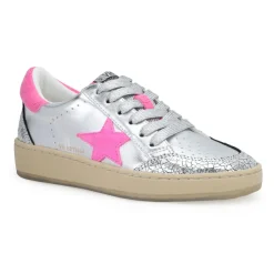 New DENISSE - WASHED SILVER PINK Low Tops