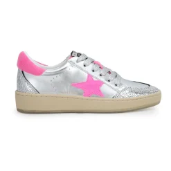New DENISSE - WASHED SILVER PINK Low Tops