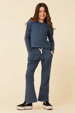 New Distressed Neckline Crewneck Kids Kids Tops